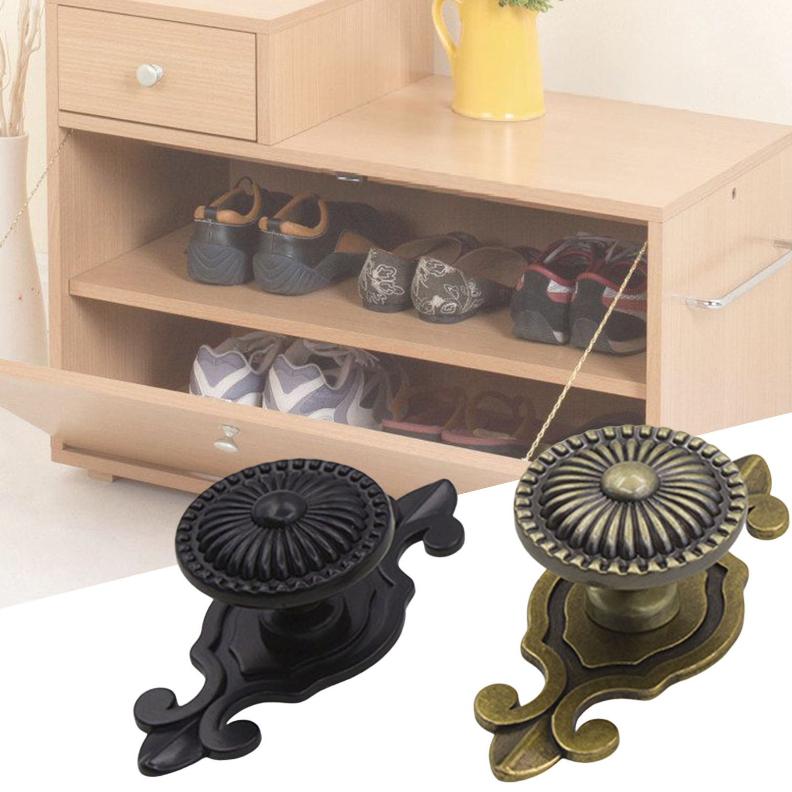 Furniture Hardware Lock - Cabinet Furniture Handle Retro Mushroom Dresser