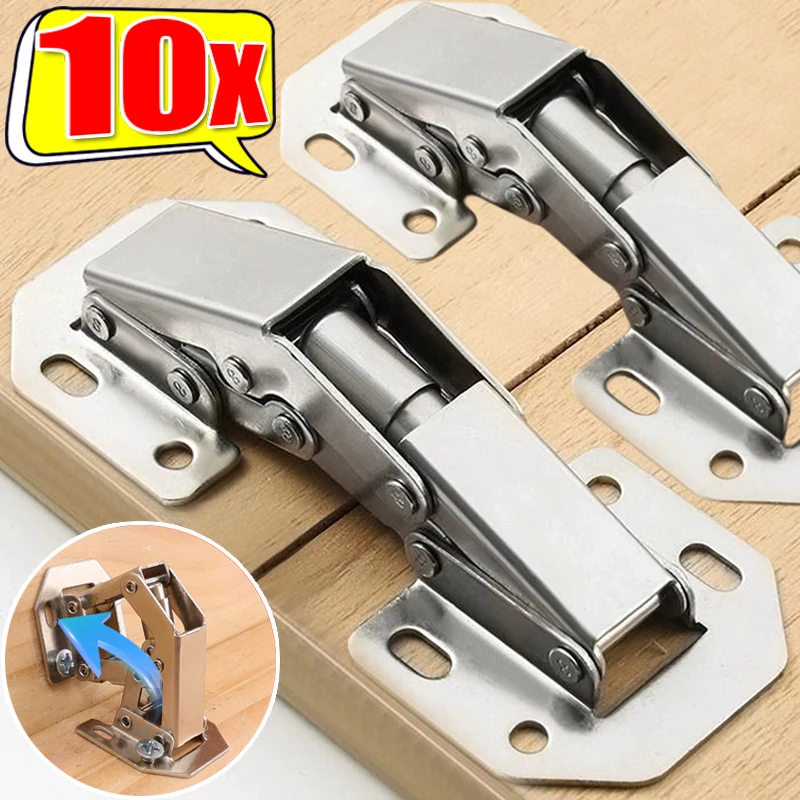 Furniture Hardware Types - No-Drilling Buffer Hinge: 2/10PCS 90 Degree