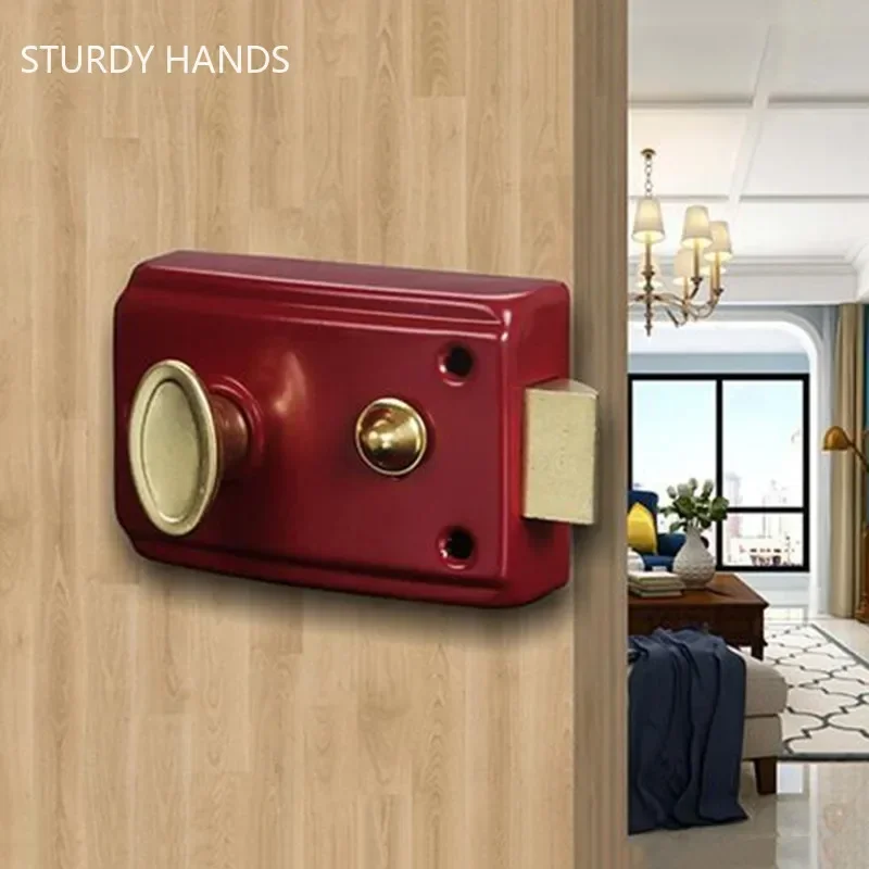 Exterior Door Retro Red Locks  – обзор и цена Furniture Hardware Lock