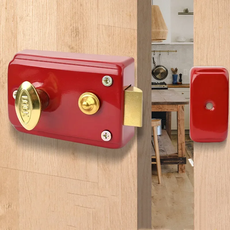 Exterior Door Retro Red Locks  – обзор и цена Furniture Hardware Lock