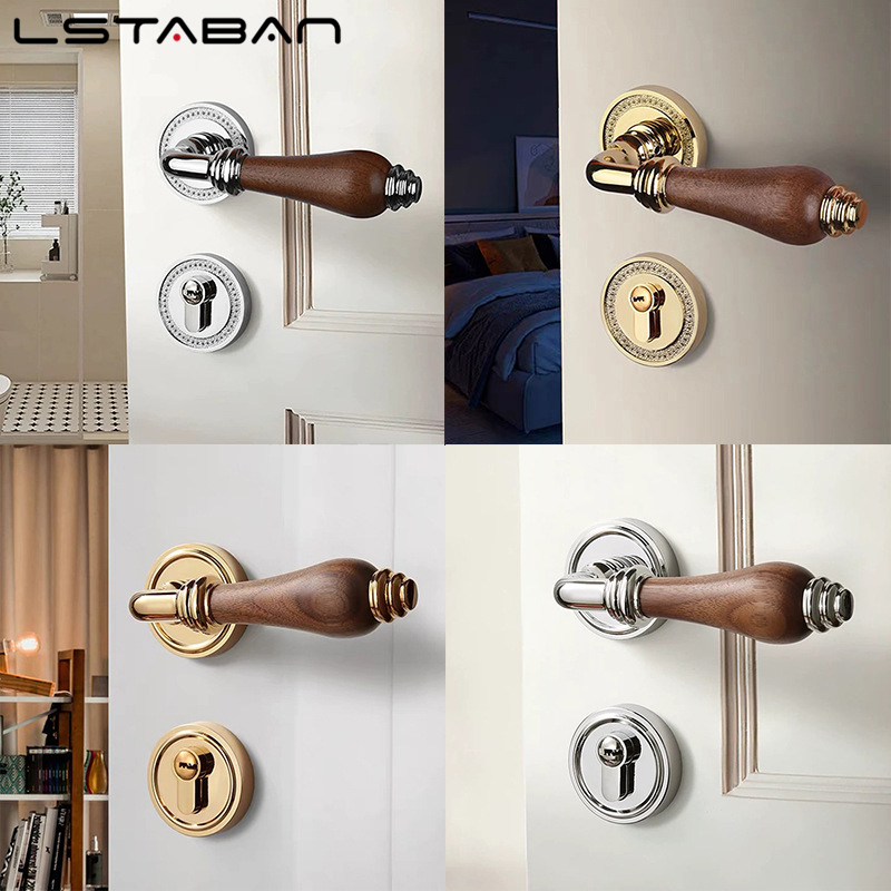 Euro Walnut Wood Handle Door L – обзор и цена Furniture Hardware Lock