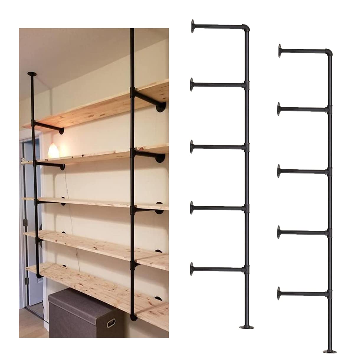 Industrial Iron Pipe Shelf Bra – обзор и цена Furniture Hardware Vintage