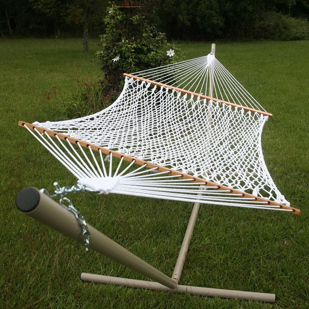 Two-Person White Rope Hammock  – обзор и цена Furniture Hardware Usa