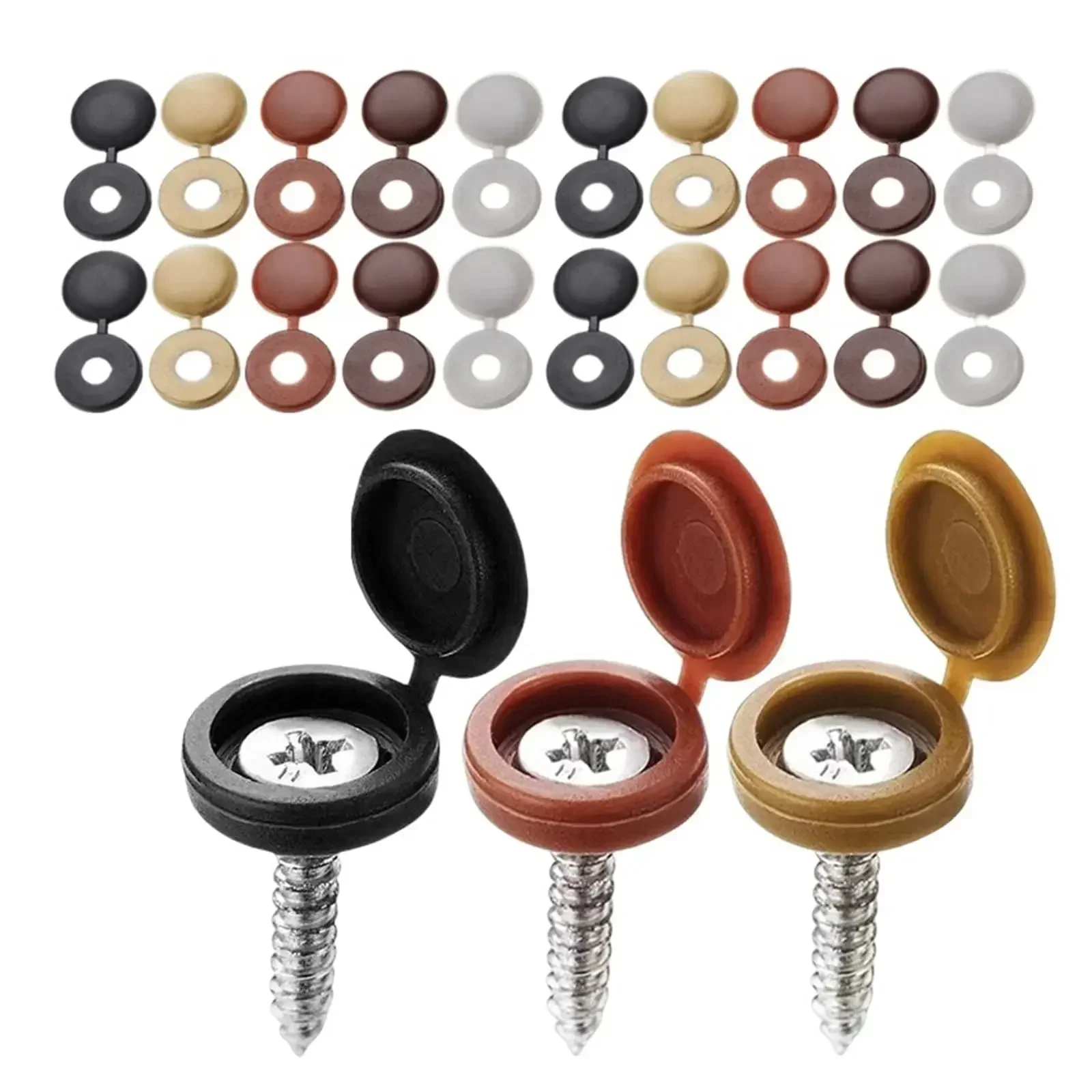 Hinged Plastic Screw Cap Cover – обзор и цена Furniture Hardware Screws