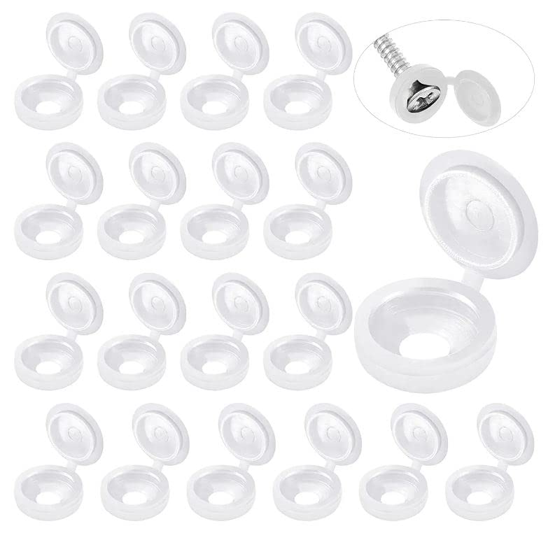 White Hinged Plastic Screw Cap – обзор и цена Furniture Hardware Screws