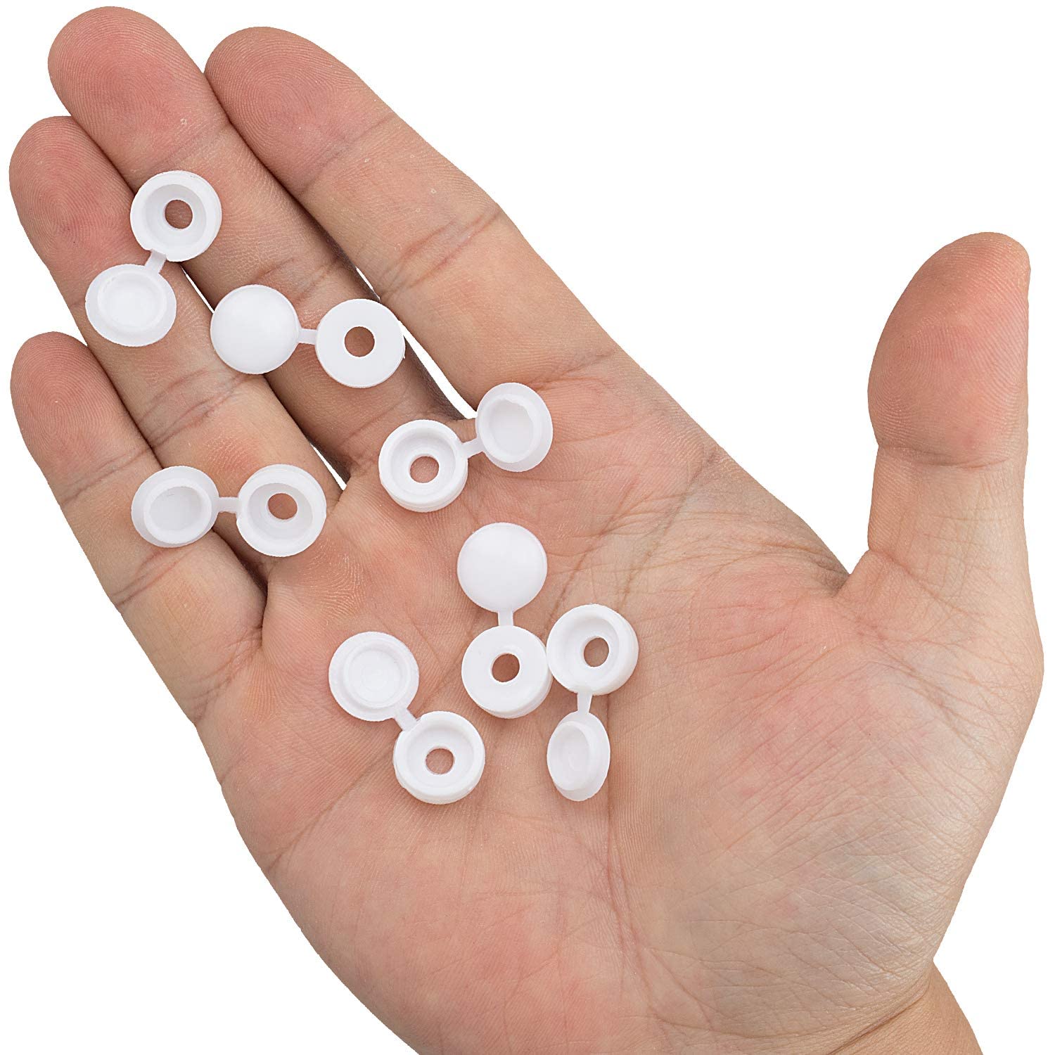 White Hinged Plastic Screw Cap – обзор и цена Furniture Hardware Screws