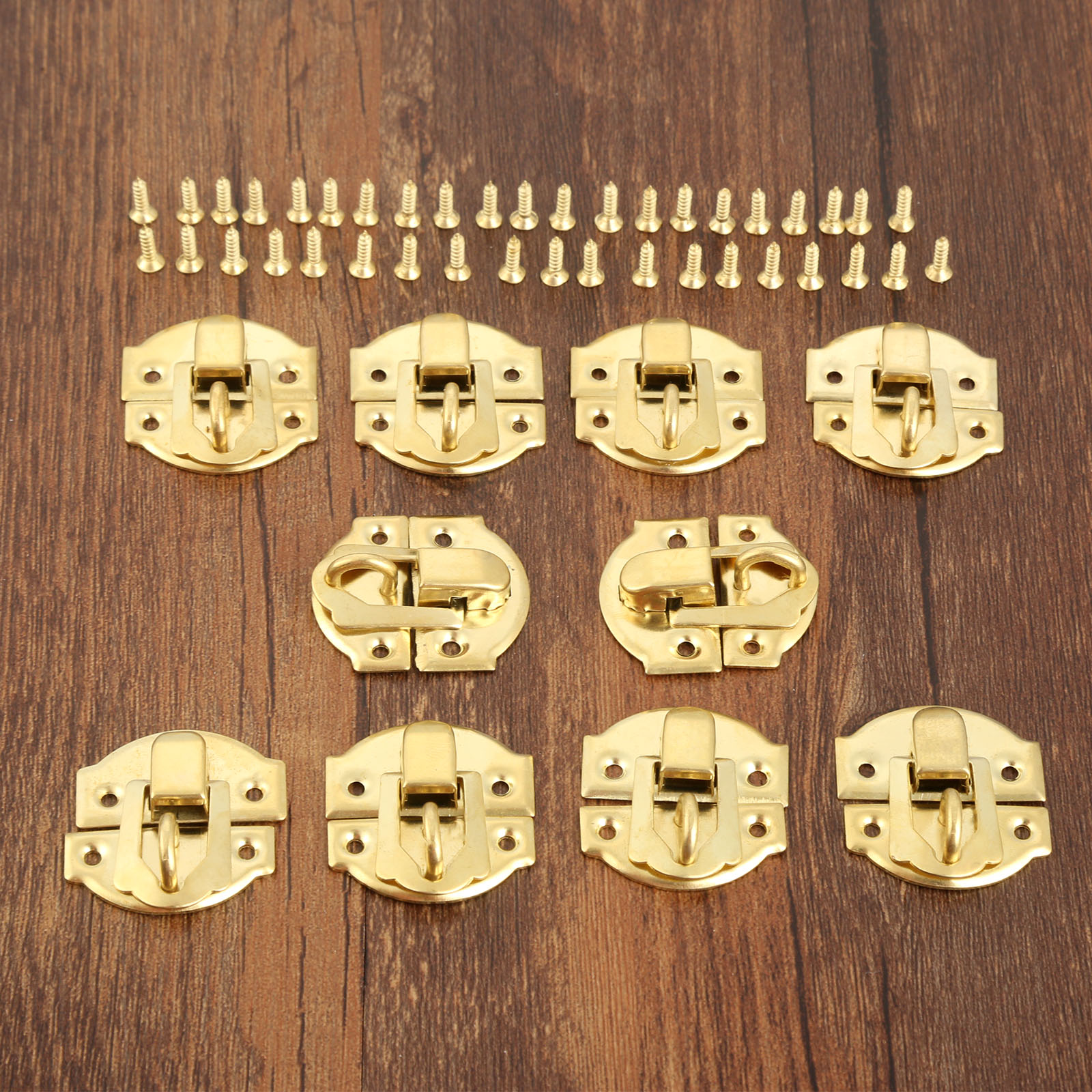 10pcs Golden Box Latch Clasps  – обзор и цена Furniture Hardware Vintage