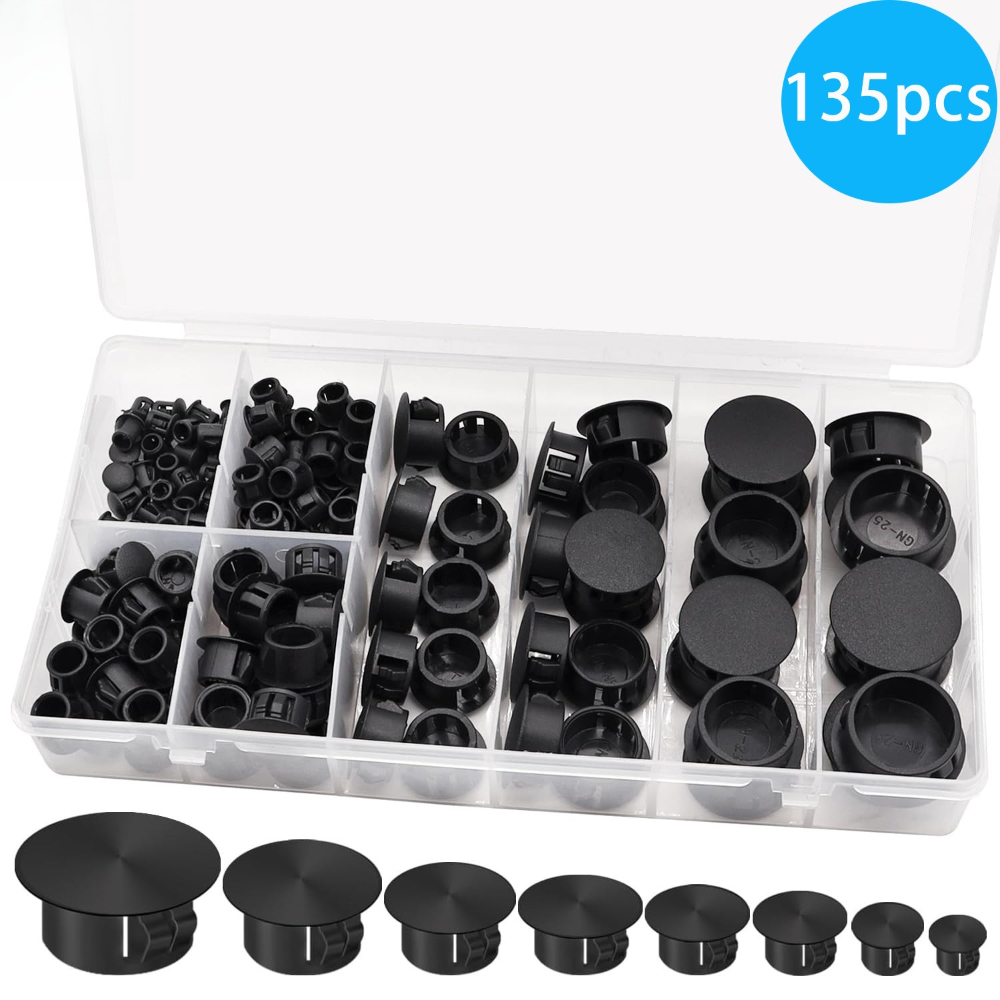 135pcs Black Cover Screw-type  – обзор и цена Furniture Hardware Types