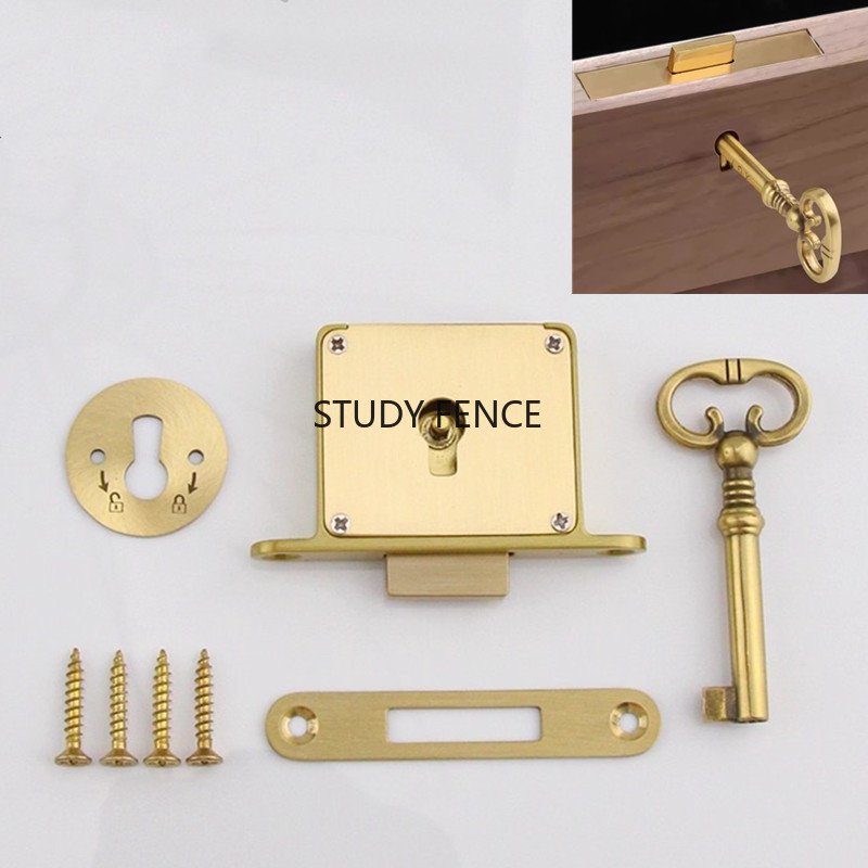 1PC Antique Metal Drawer Lock  – обзор и цена Furniture Hardware Lock