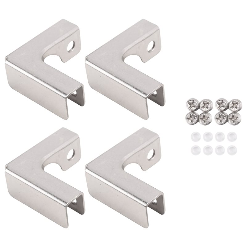 ABUI-4Pcs L Type Glass Fixing  – обзор и цена Furniture Hardware Types