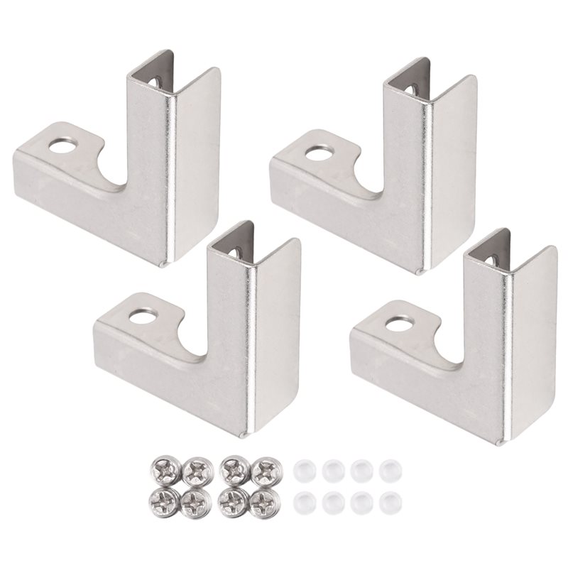 ABUI-4Pcs L Type Glass Fixing  – обзор и цена Furniture Hardware Types